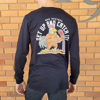Load image into Gallery viewer, Get up and Catch it Tee Long Sleeve - BLACK
