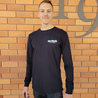 Load image into Gallery viewer, Get up and Catch it Tee Long Sleeve - BLACK
