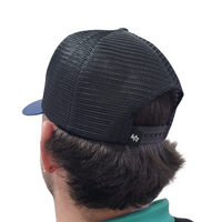 Load image into Gallery viewer, King Ratty 5 Panel Snapback Trucker - Navy/Black
