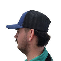 Load image into Gallery viewer, King Ratty 5 Panel Snapback Trucker - Navy/Black
