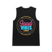 Load image into Gallery viewer, Womens Good Vibes Crew Tank - Black
