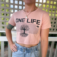 Load image into Gallery viewer, Womens MR One Life Crop Tee - Pale Pink
