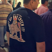 Load image into Gallery viewer, Get up and catch it Tee - BLACK
