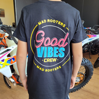 Load image into Gallery viewer, GOOD VIBES CREW TEE YOUTH - BLACK
