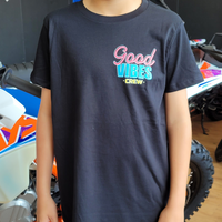 Load image into Gallery viewer, GOOD VIBES CREW TEE YOUTH - BLACK
