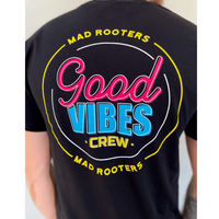 Load image into Gallery viewer, Good Vibes Crew Tee - Black
