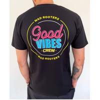 Load image into Gallery viewer, Good Vibes Crew Tee - Black
