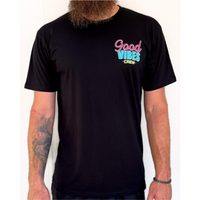 Load image into Gallery viewer, Good Vibes Crew Tee - Black

