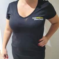 Load image into Gallery viewer, Womens Dream Chasers V Neck Tee - Black
